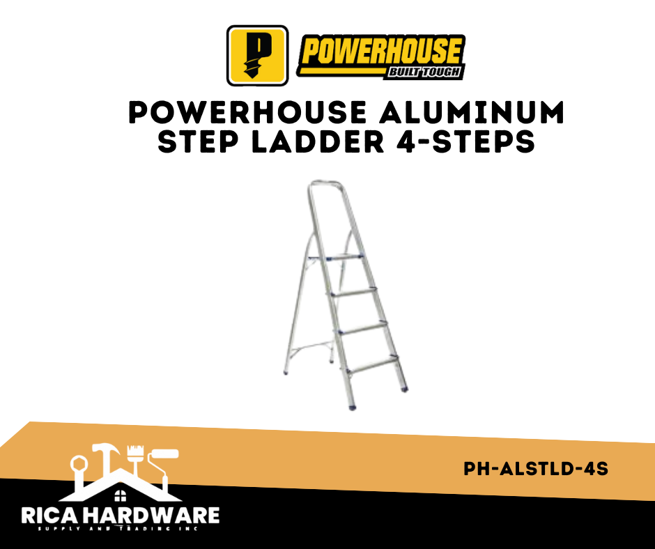 POWERHOUSE ALUMINUM STEP LADDER 4-STEPS (PH-ALSTLD-4S)