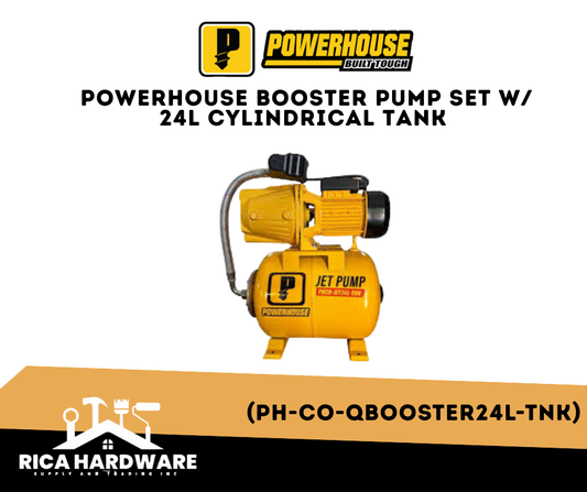 POWERHOUSE BOOSTER PUMP SET W/ 24L CYLINDRICAL TANK (PH-CO-QBOOSTER24L-TNK)