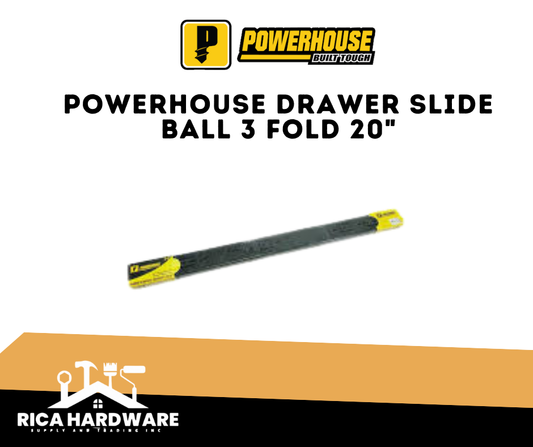 POWERHOUSE DRAWER SLIDE BALL 3 FOLD 20"