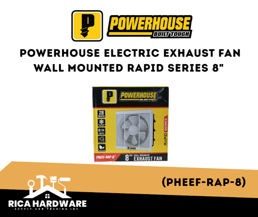 POWERHOUSE ELECTRIC EXHAUST FAN WALL MOUNTED RAPID SERIES 8" (PHEEF-RAP-8)