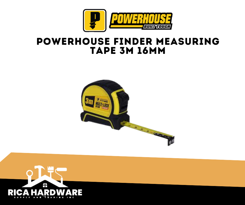 POWERHOUSE FINDER MEASURING TAPE 3M 16MM