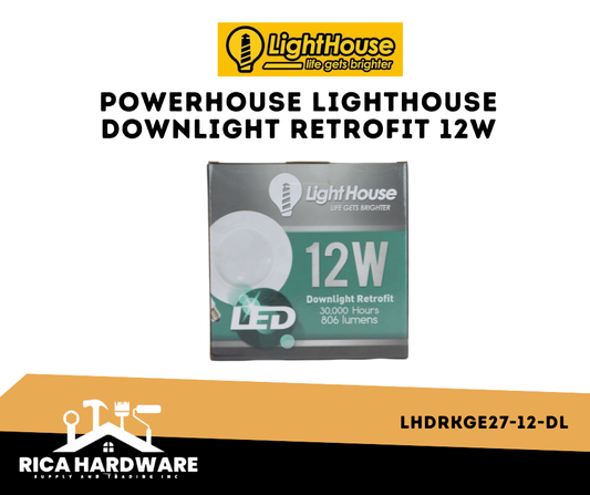 LIGHTHOUSE WARM WHITE RETROFIT 12W (LHDRKGE27-12-WW)