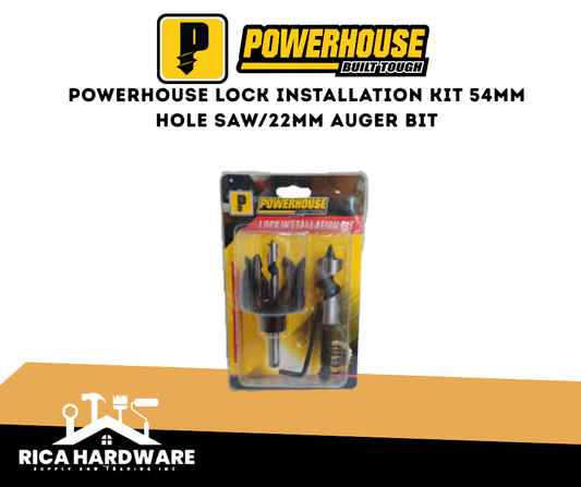 POWERHOUSE LOCK INSTALLATION KIT 54MM HOLE SAW/22MM AUGER BIT