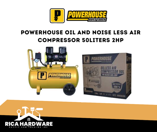 POWERHOUSE OIL AND NOISE LESS AIR COMPRESSOR 50LITERS 2HP