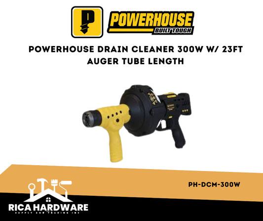 POWERHOUSE PH-DCM-300W DRAIN CLEANER 300W W/ 23FT AUGER TUBE LENGTH