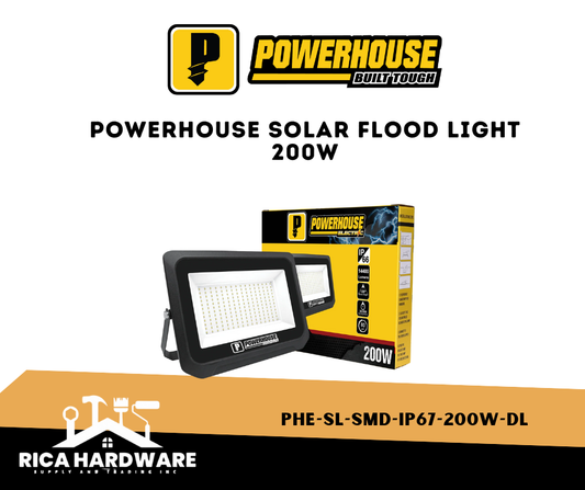 POWERHOUSE SOLAR FLOOD LIGHT 200W (PHE-SL-SMD-IP67-200W-DL)