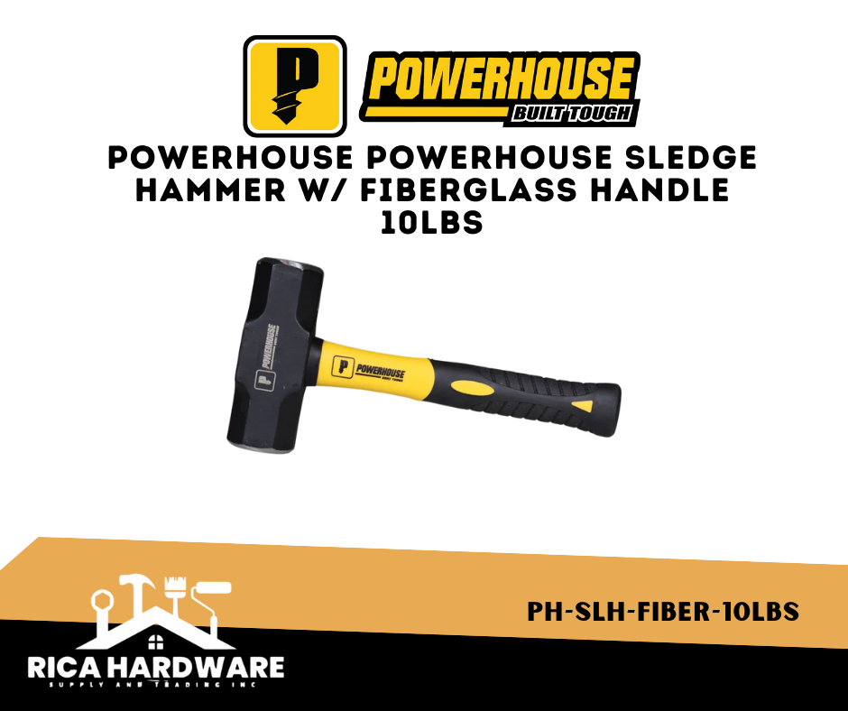POWERHOUSE PH-SLH-FIBER-10LBS POWERHOUSE SLEDGE HAMMER W/ FIBERGLASS HANDLE 10LBS