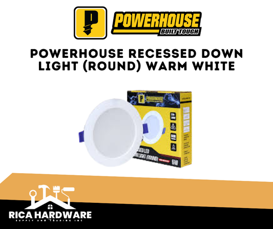 POWERHOUSE RECESSED LED DOWN LIGHT 9W WARM WHITE(ROUND)(PHERP-RND-9W-WW)