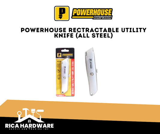 POWERHOUSE RECTRACTABLE UTILITY KNIFE (ALL STEEL)