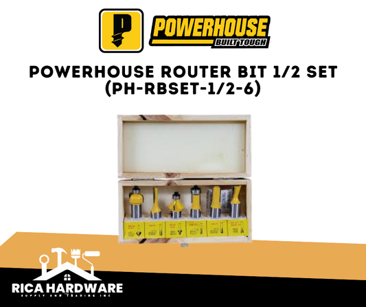 POWERHOUSE ROUTER BIT 1/2 SET (PH-RBSET-1/2-6)