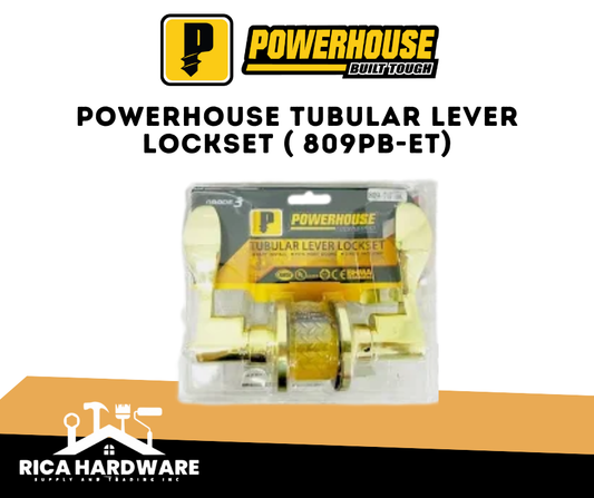 POWERHOUSE TUBULAR LEVER LOCKSET (809PB-ET)