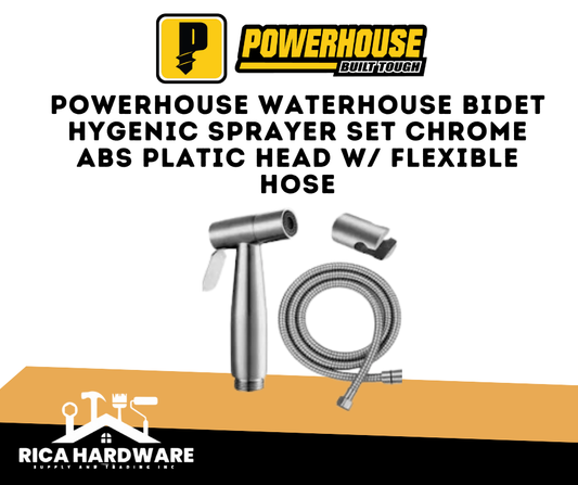 POWERHOUSE WATERHOUSE BIDET HYGENIC SPRAYER SET CHROME ABS PLATIC HEAD W/ FLEXIBLE HOSE
