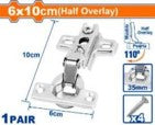 WADFOW CABINET HINGES 6X10CM HALF OVERLAY WYD1902