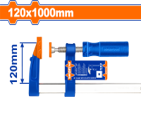 WADFOW F CLAMP W/ PLASTIC HANDLE 120x1000MM (WCP2125)