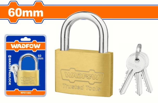 WADFOW BRASS PADLOCK 60MM (WPD1460)