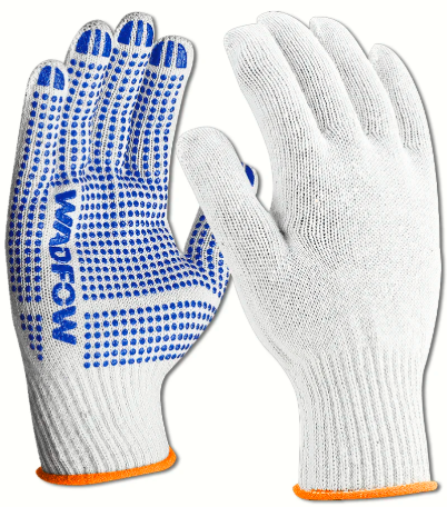 WADFOW KNITTED & PVC DOTS GLOVES XL - WKG1801