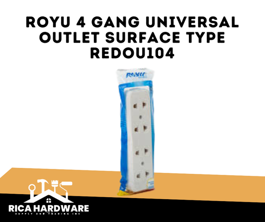 ROYU 4 GANG UNIVERSAL OUTLET SURFACE TYPE REDOU104