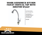 SHARK GOOSENECK KITCHEN FAUCET VERTICAL TOP WITH AERATOR SF2227