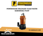 POWERHOUSE PH-SUBDRAIN-0.5HP DRAINAGE CLEAR WATER SUBMERIBLE PUMP