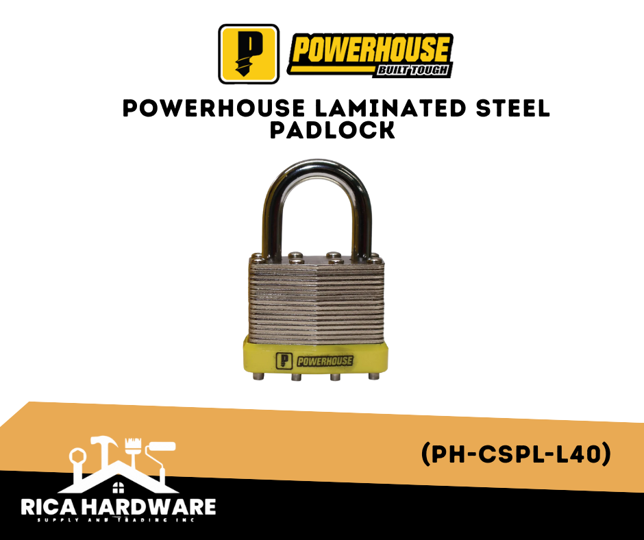 POWERHOUSE LAMINATED STEEL PADLOCK (PH-CSPL-L40)