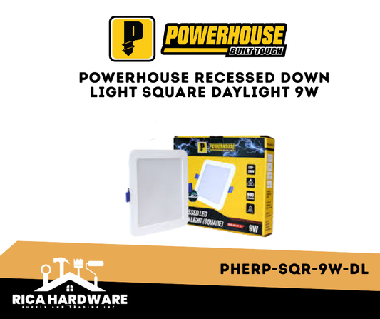POWERHOUSE RECESSED LED DOWNLIGHT 9W WARM WHITE (SQUARE)(PHERP-SQR-9W-WW )
