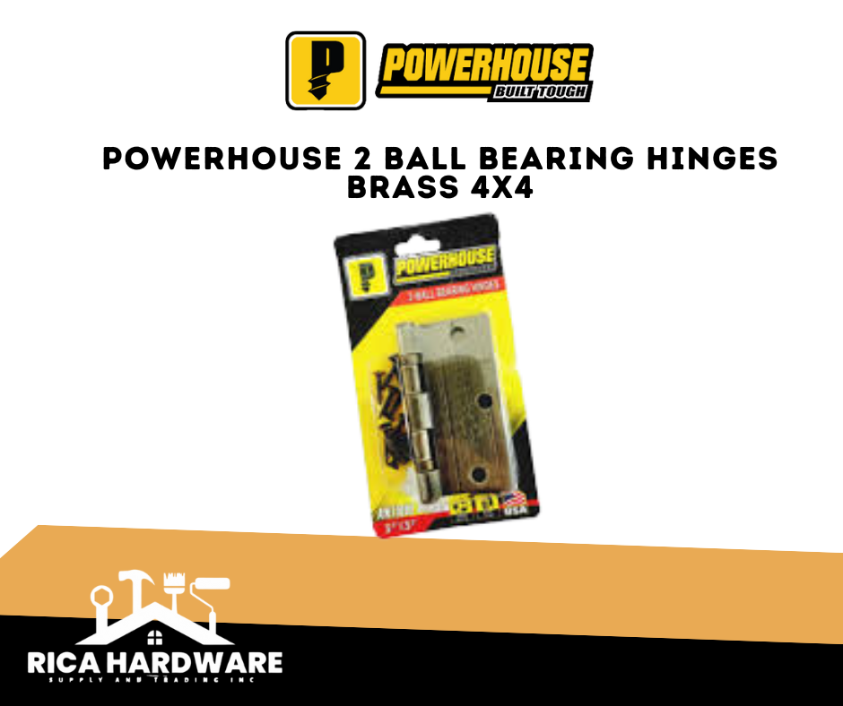 POWERHOUSE 2 BALL BEARING HINGES BRASS 4x4