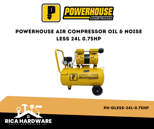 POWERHOUSE PH-OLESS-24L-0.75HP AIR COMPRESSOR OIL & NOISE LESS 24L 0.75HP