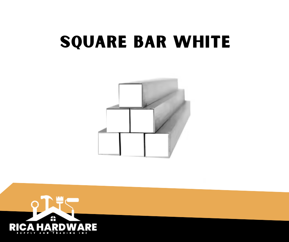 SQUARE BAR 10MM WHITE