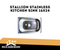 STALLION STAINLESS KITCHEN SINK 16X24