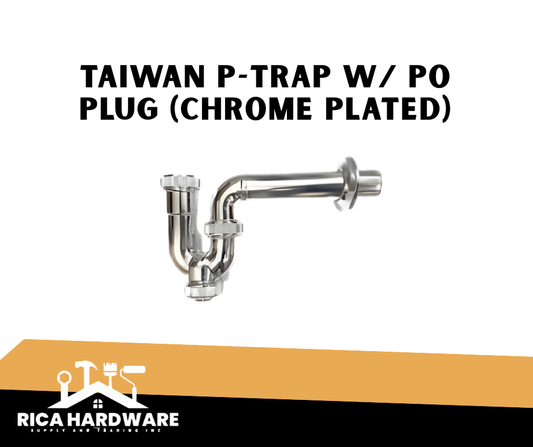 TAIWAN P-TRAP W/ PO PLUG (CHROME PLATED)