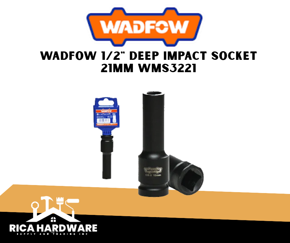 WADFOW 1/2" DEEP IMPACT SOCKET 21MM WMS3221