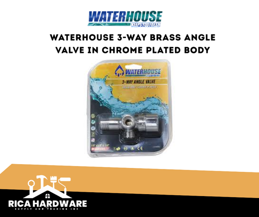 WATERHOUSE 3-WAY BRASS ANGLE VALVE IN CHROME PLATED BODY