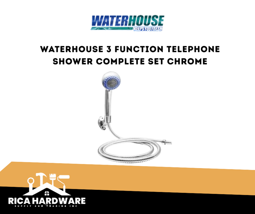 WATERHOUSE 3 FUNCTION TELEPHONE SHOWER COMPLETE SET CHROME – Rica ...