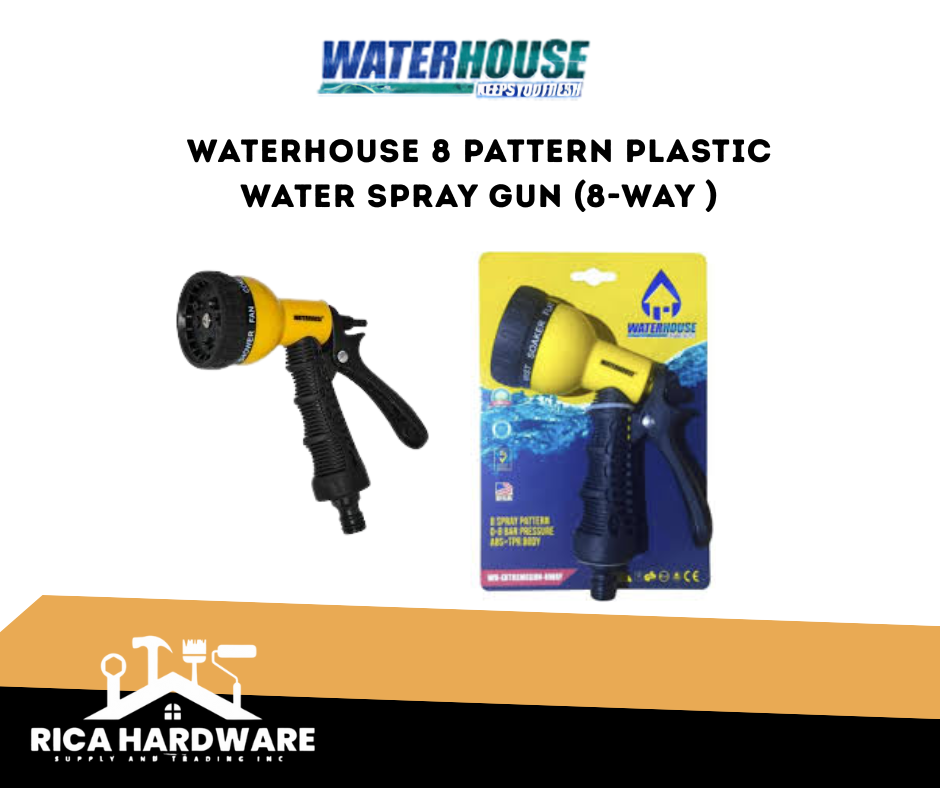 WATERHOUSE 8 PATTERN PLASTIC WATER SPRAY GUN (8-WAY )