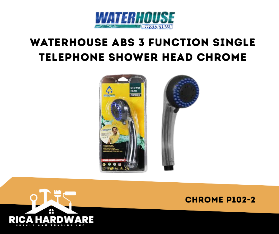 WATERHOUSE ABS 3 FUNCTION SINGLE TELEPHONE SHOWER HEAD CHROME