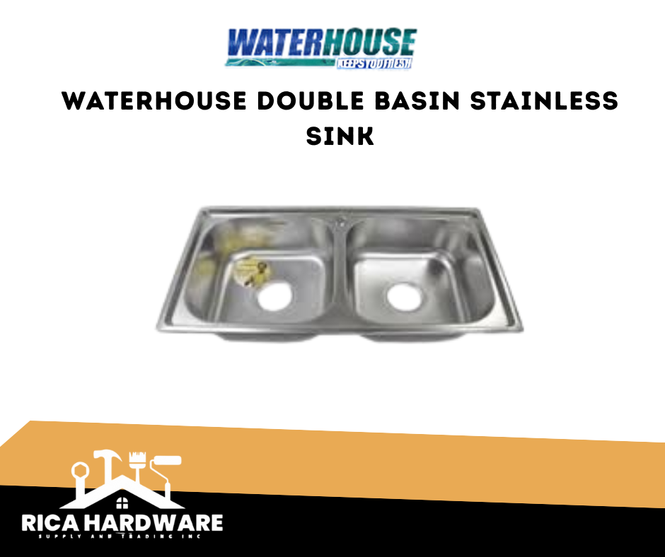 WATERHOUSE DOUBLE BASIN STAINLESS SINK