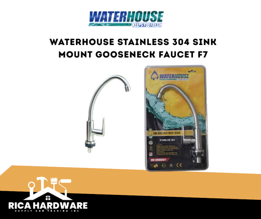 WATERHOUSE STAINLESS 304 SINK MOUNT GOOSENECK FAUCET F7