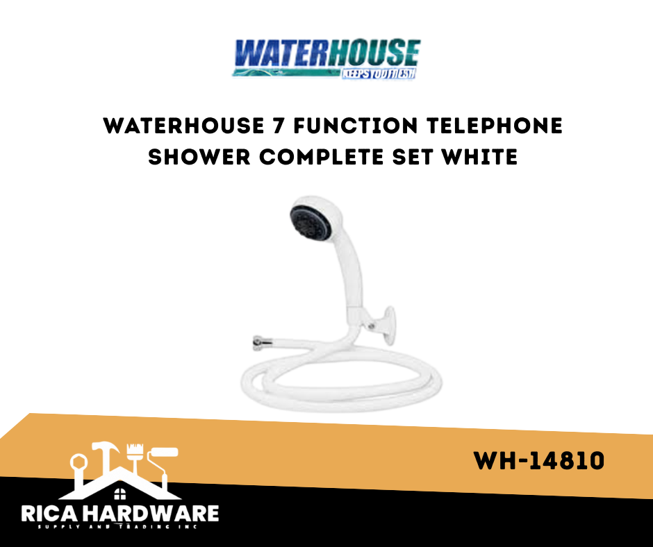 WATERHOUSE WH-14810 7 FUNCTION TELEPHONE SHOWER COMPLETE SET WHITE