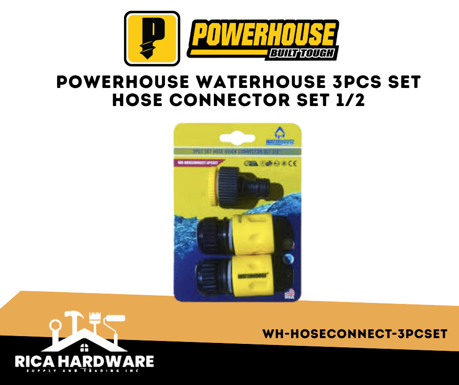 WATERHOUSE WATERHOUSE 3PCS SET HOSE CONNECTOR SET 1/2 (WH-HOSECONNECT-3PCSET)