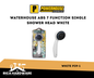 WATERHOUSE ABS 7 FUNCTION SINGLE SHOWER HEAD WHITE