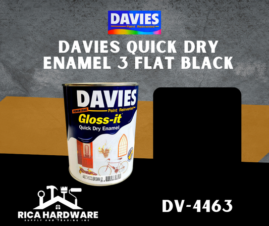 DAVIES QUICK DRY ENAMEL FLAT BLACK (DV 4463)
