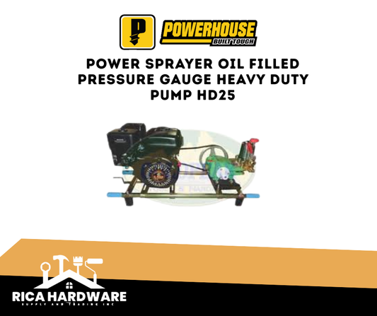 POWER SPRAYER	OIL FILLED PRESSURE GAUGE HEAVY DUTY PUMP HD25